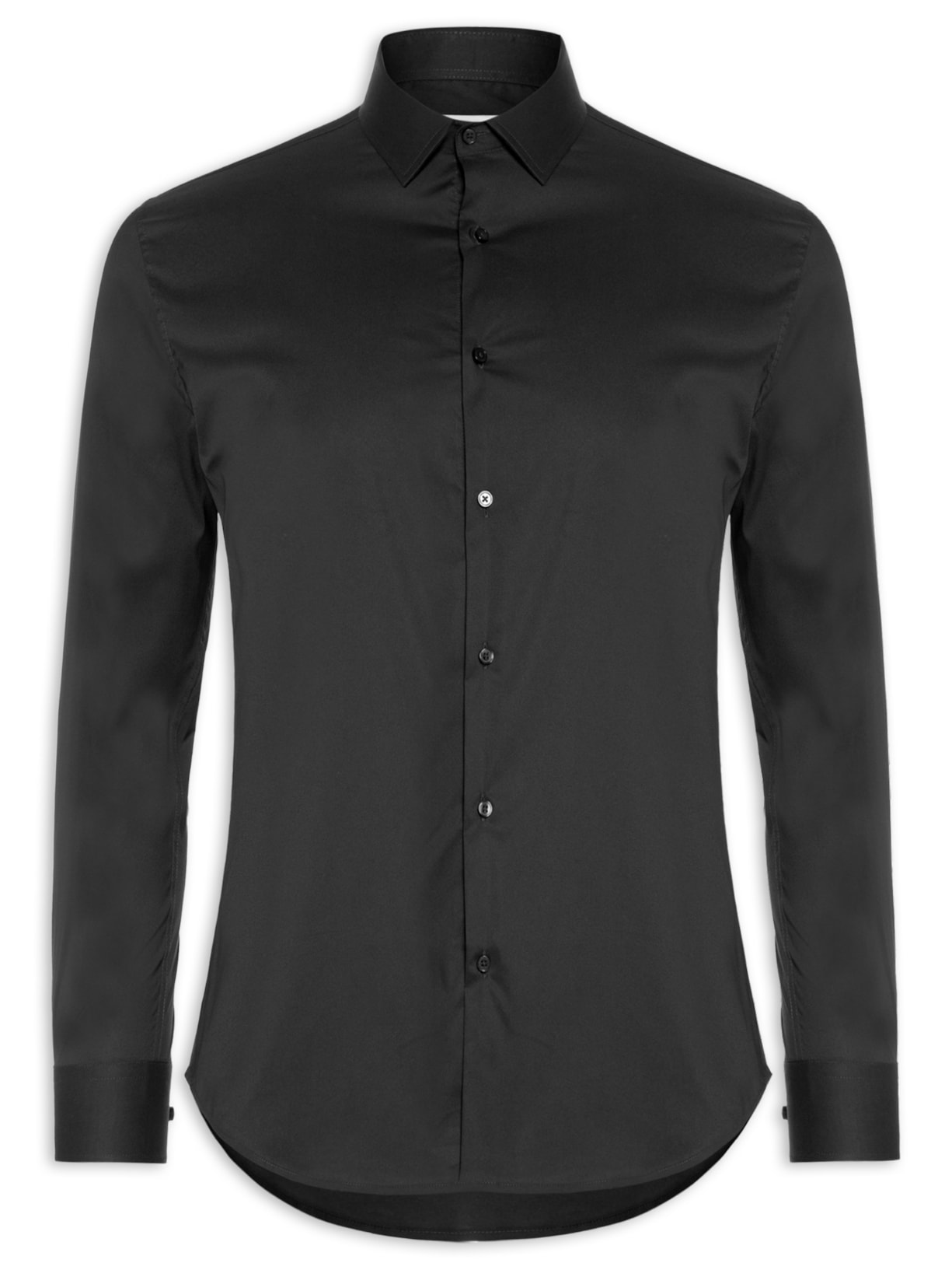 Camisa Masculina Social Manga Longa Tecnológico Premium - Preto