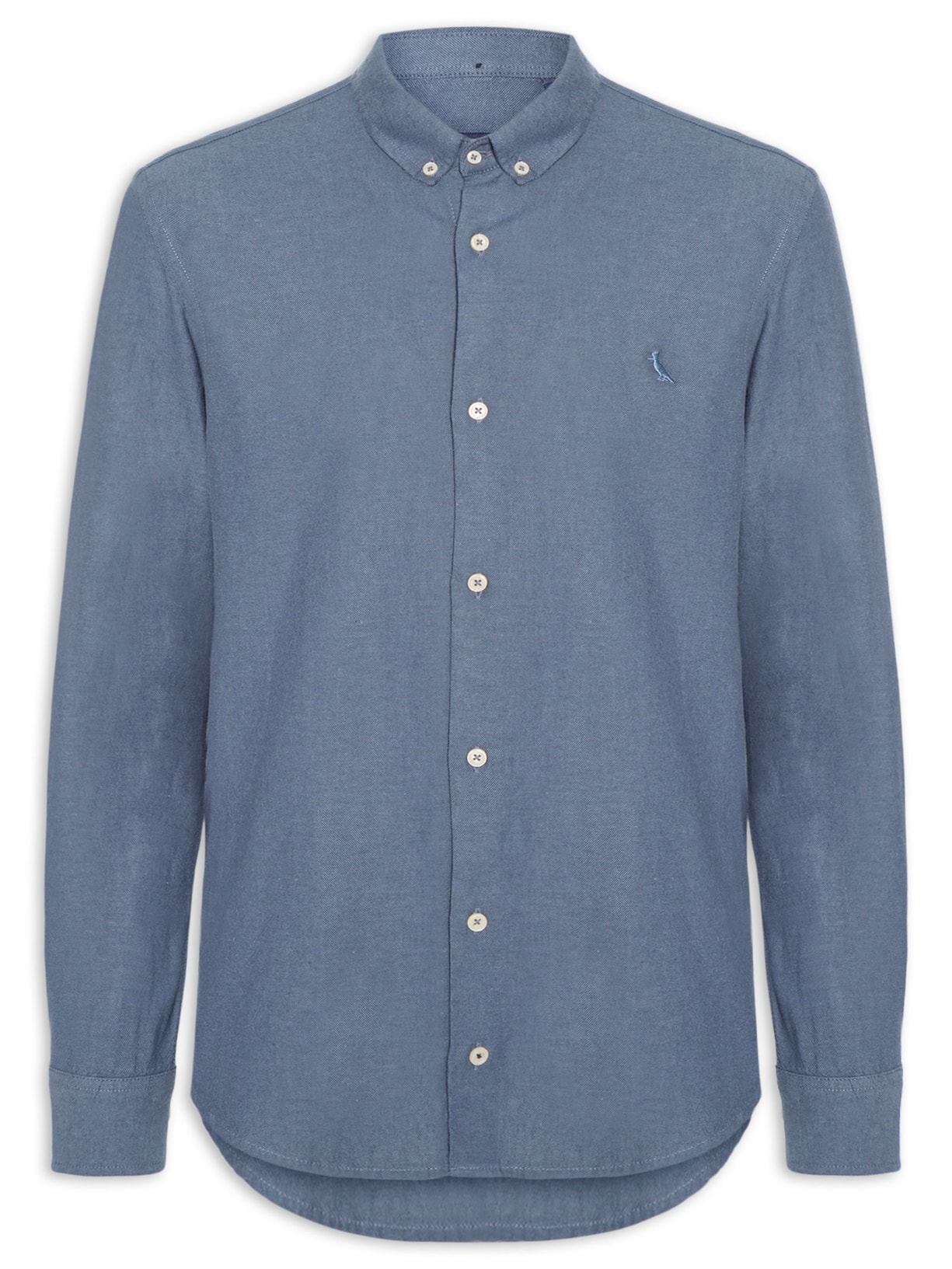 Camisa Masculina Social New Oxford Color Azul Reserva