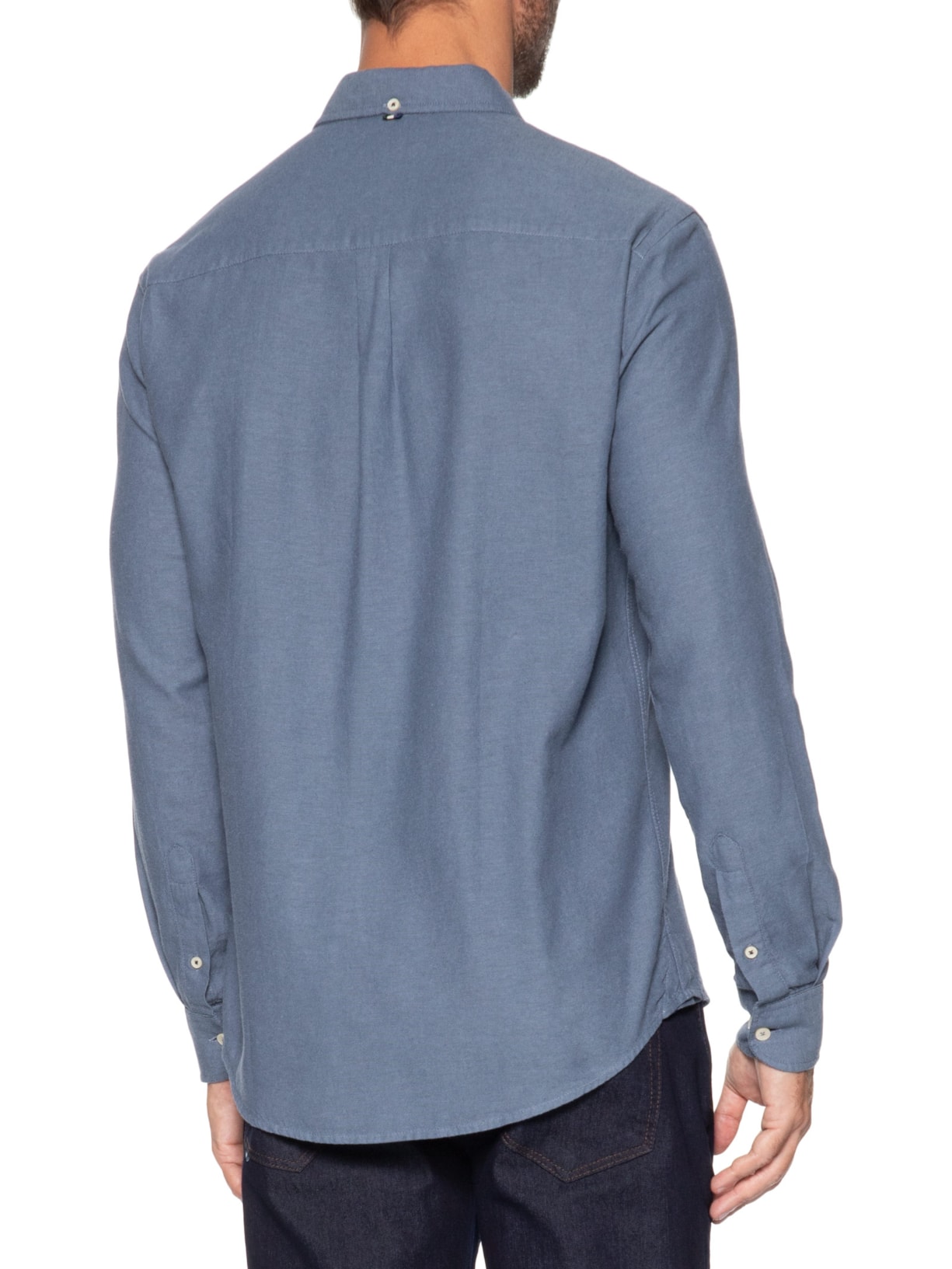 Camisa Masculina Social New Oxford Color Azul Reserva