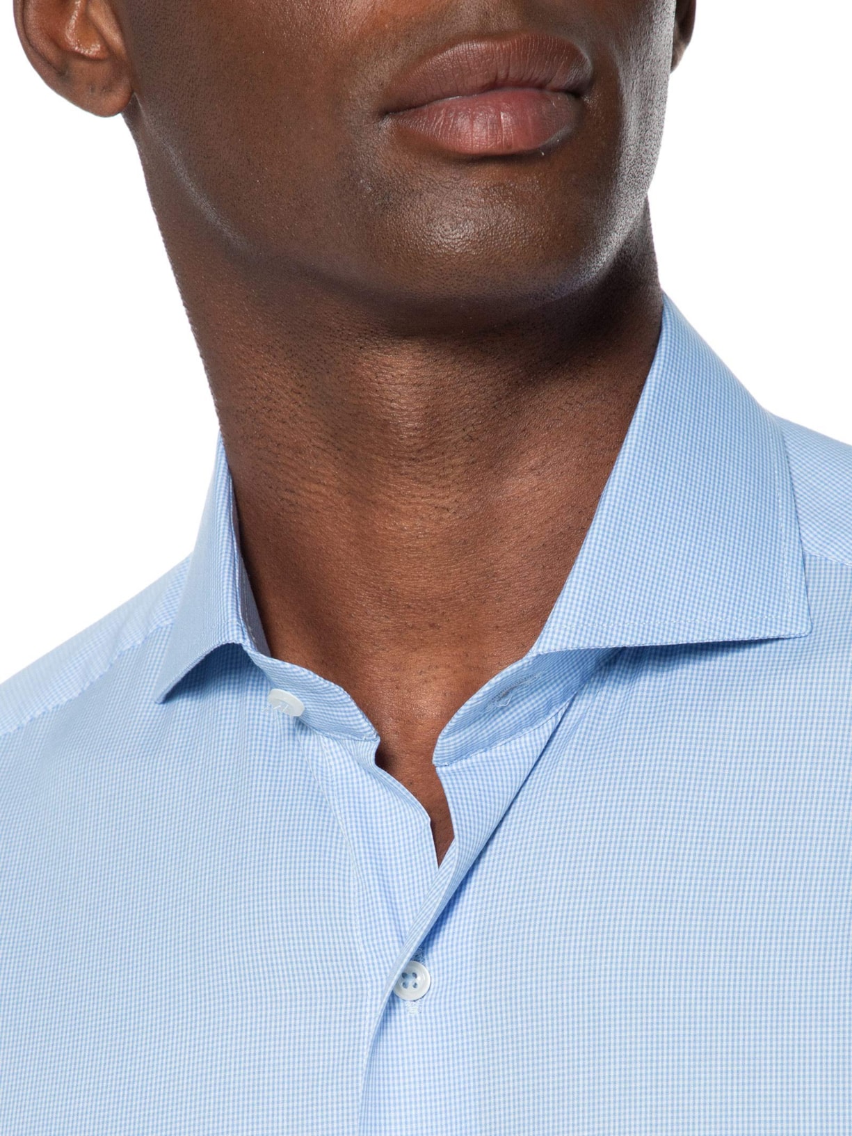 Camisa Masculina Social Pima Cotton Manga Longa Azul Paramount Alfaiataria