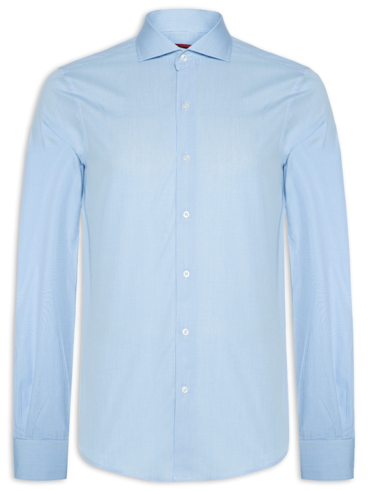 Camisa Masculina Social Pima Cotton Manga Longa Azul Paramount Alfaiataria