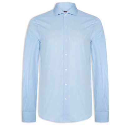 Camisa Masculina Social Pima Cotton Manga Longa - Azul