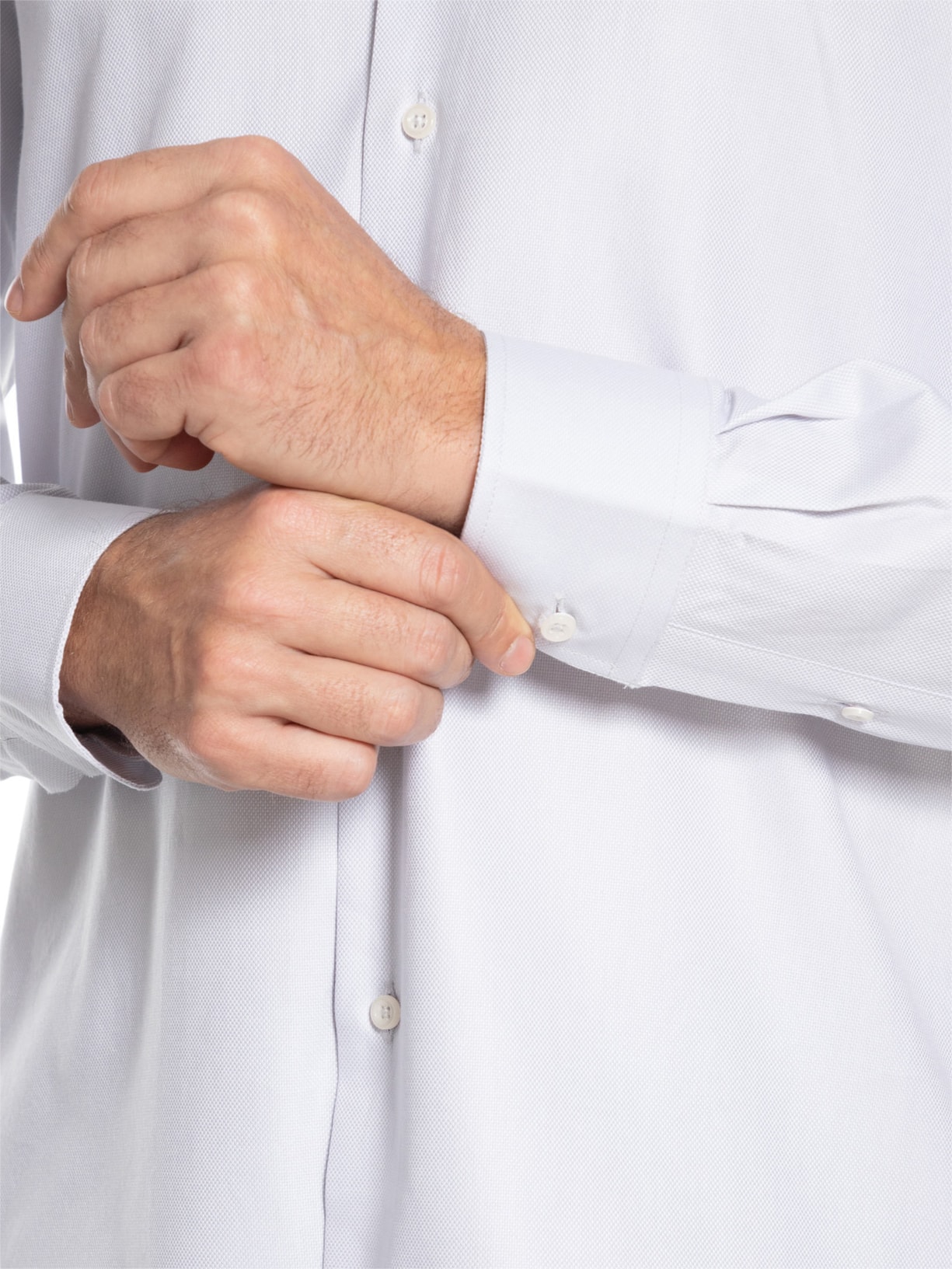 Camisa Masculina Social Pima Cotton Manga Longa Cinza Paramount Alfaiataria