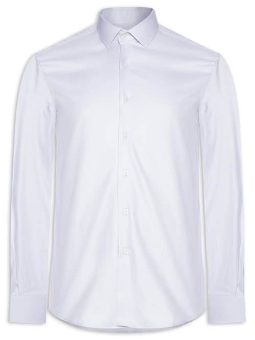 Camisa Masculina Social Pima Cotton Manga Longa - Cinza