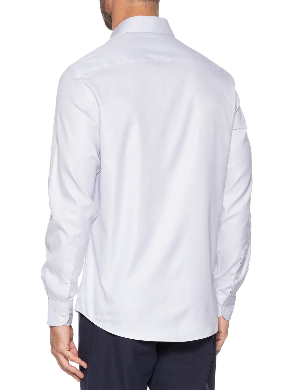 Camisa Masculina Social Pima Cotton Manga Longa Cinza Paramount Alfaiataria