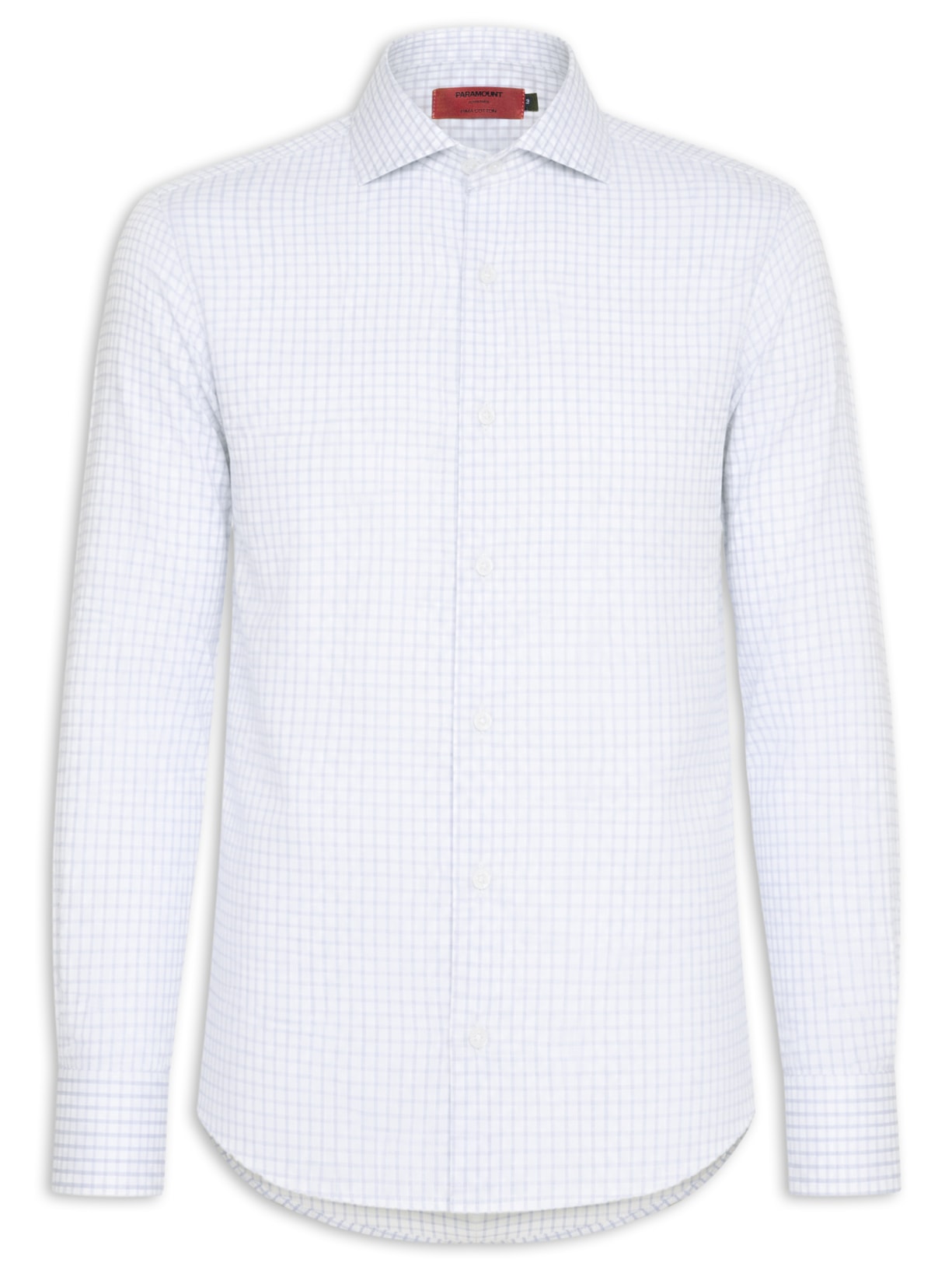 Camisa Masculina Social Pitti Grazie Fio Tinto Sarjado Azul Paramount Alfaiataria