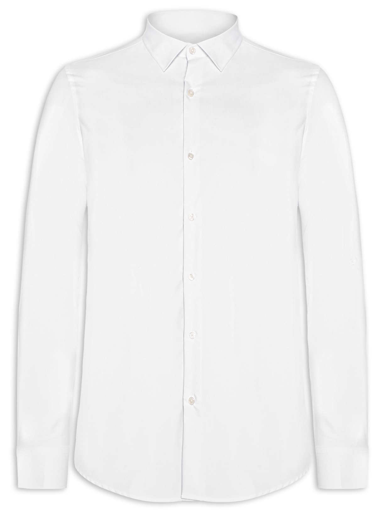 Camisa Masculina Social Regular Fit Algodão E Modal Branco '2 Essential