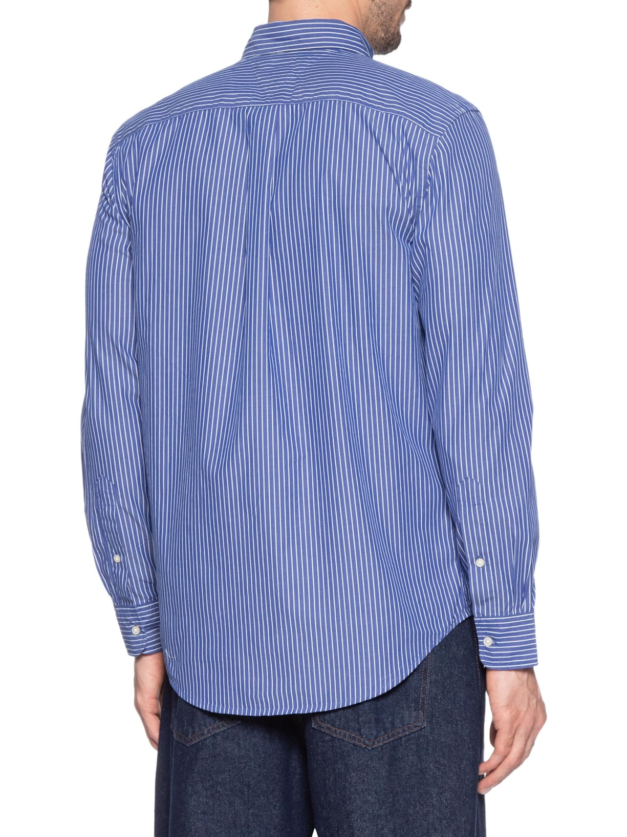 Camisa Masculina Social Regular Fit Em Popline Estampada Azul Tommy Hilfiger