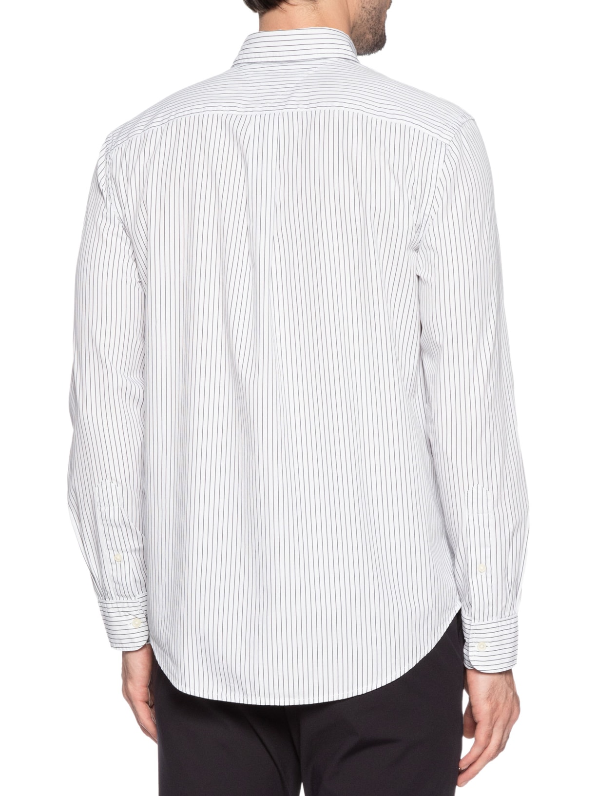 Camisa Masculina Social Regular Fit Em Popline Estampada Azul Tommy Hilfiger