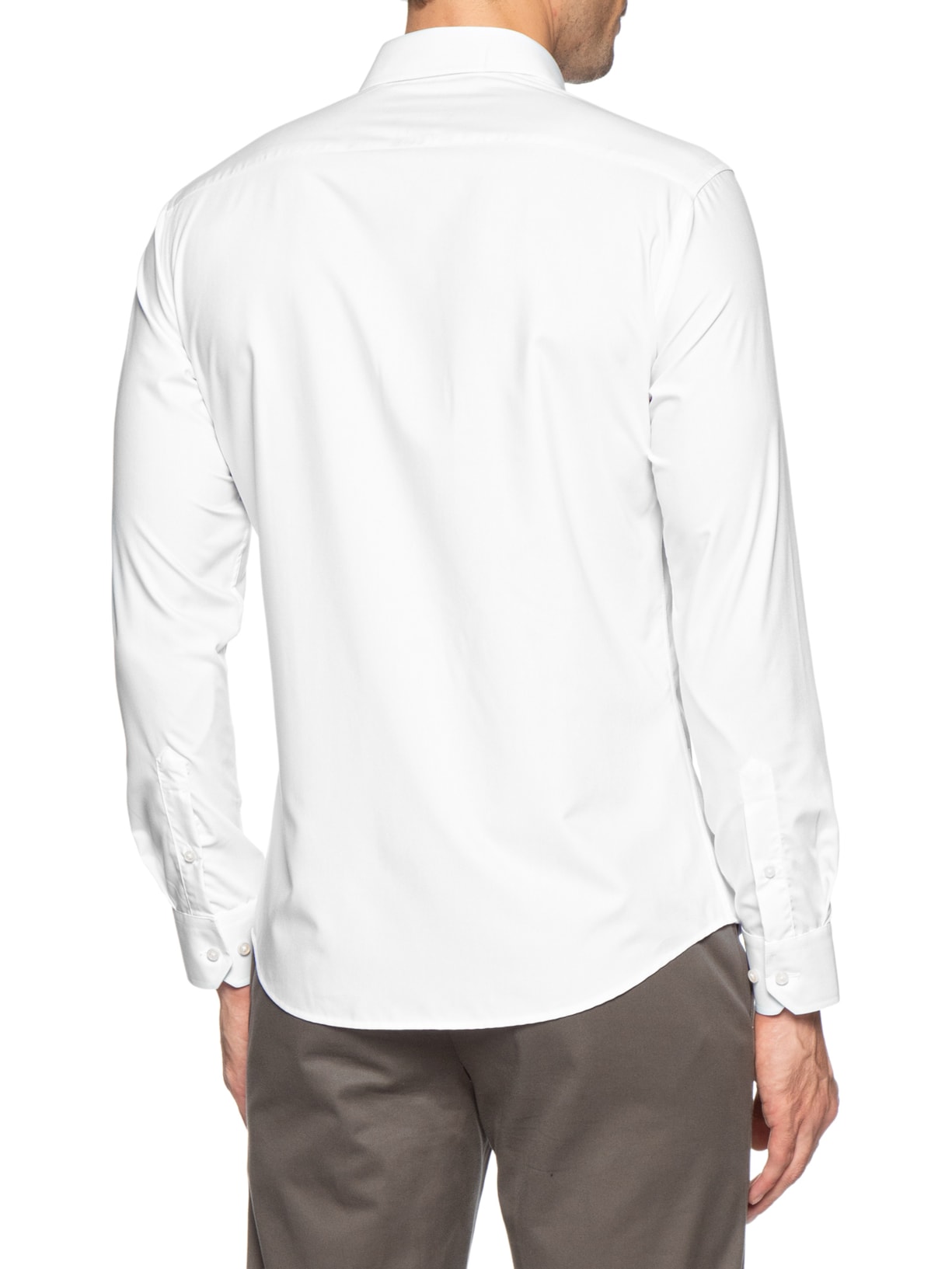 Camisa Masculina Social Slim Fit Algodão E Modal Branco '2 Essential