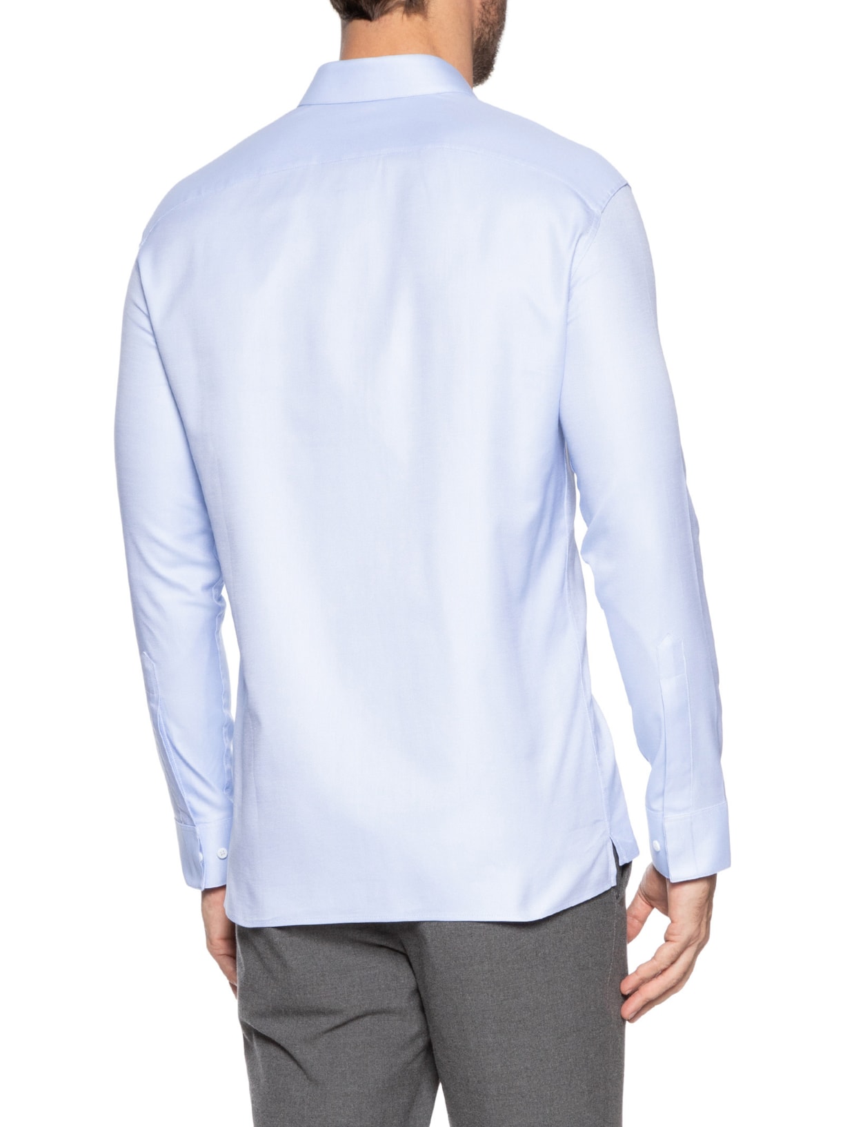 Camisa Masculina Social Slim Fit Em Oxford Azul  Ricardo Almeida