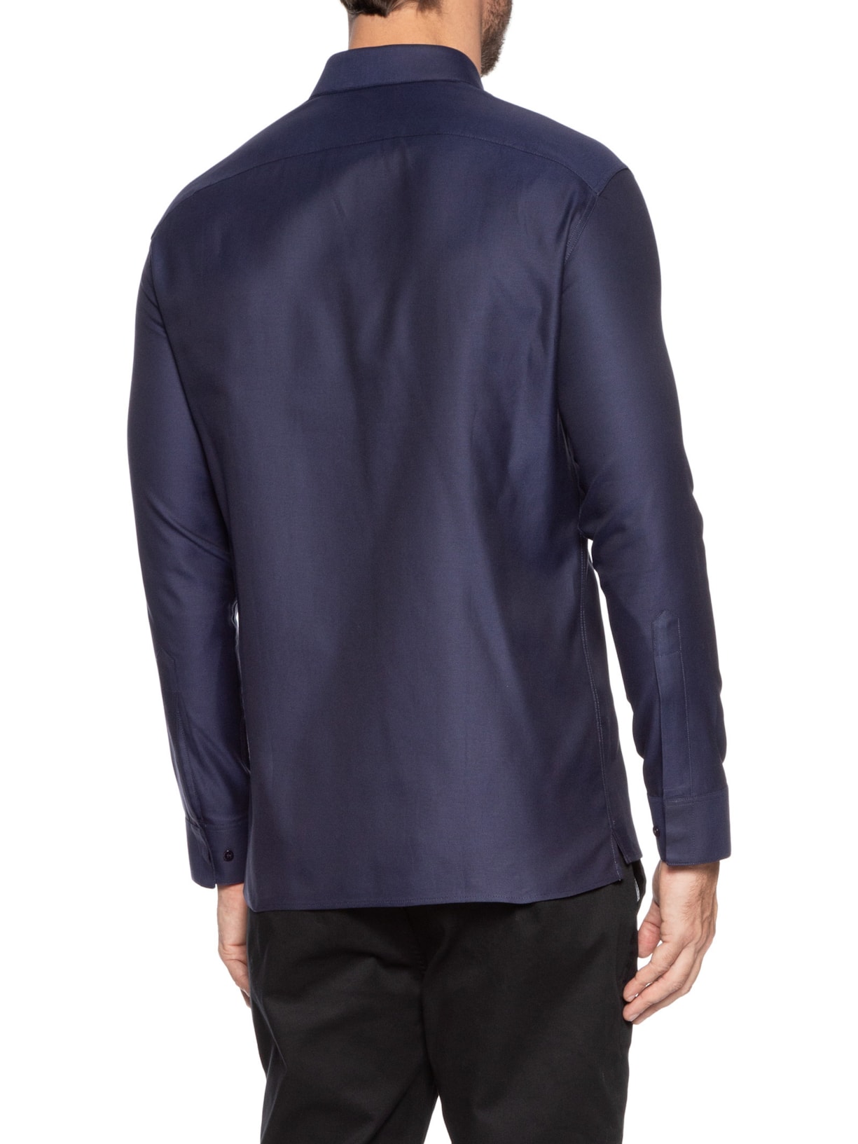 Camisa Masculina Social Slim Fit Em Oxford Azul  Ricardo Almeida