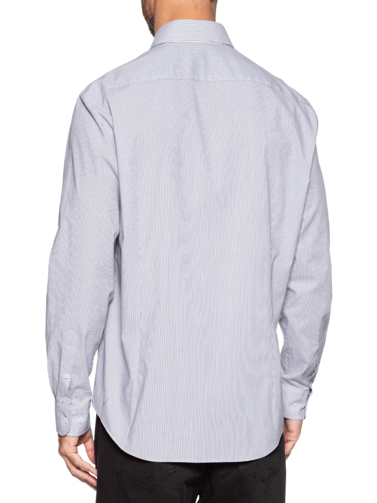 Camisa Masculina Social Slim Fit Listras Azul Tommy Hilfiger