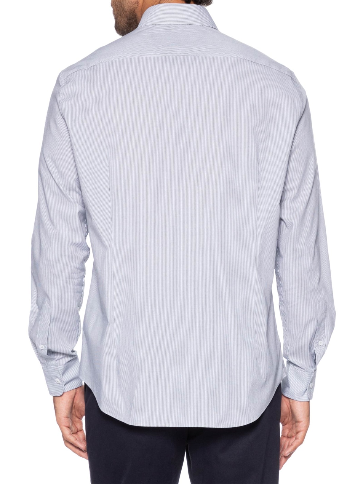 Camisa Masculina Social Slim Fit Listras Azul Tommy Hilfiger