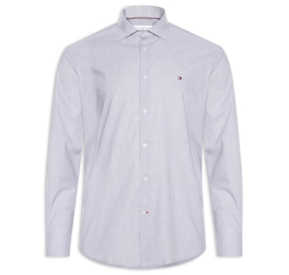 Camisa Masculina Social Slim Fit Listras - Azul