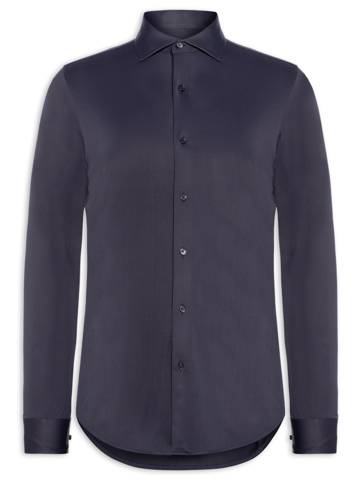 Camisa Masculina Social Slim Fit Tech Dots Respirável - Azul