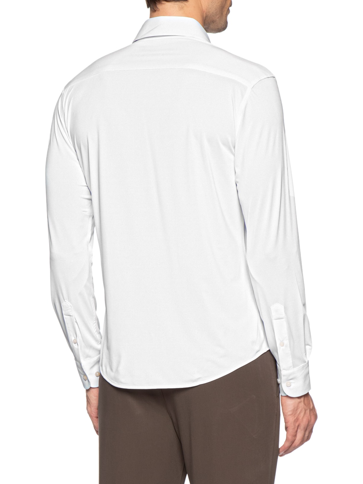 Camisa Masculina Social Slim Fit Tech Dots Respirável Branco '2 Essential