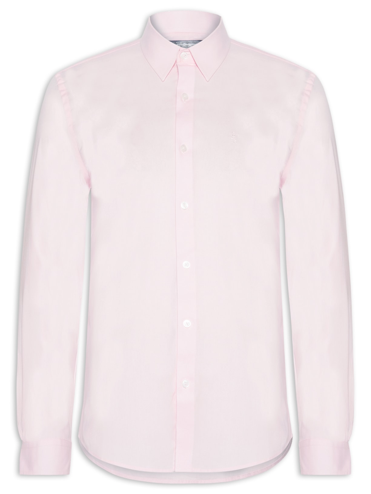 Camisa Masculina Social Slim Fit Tricoline Com Elastano - Rosa