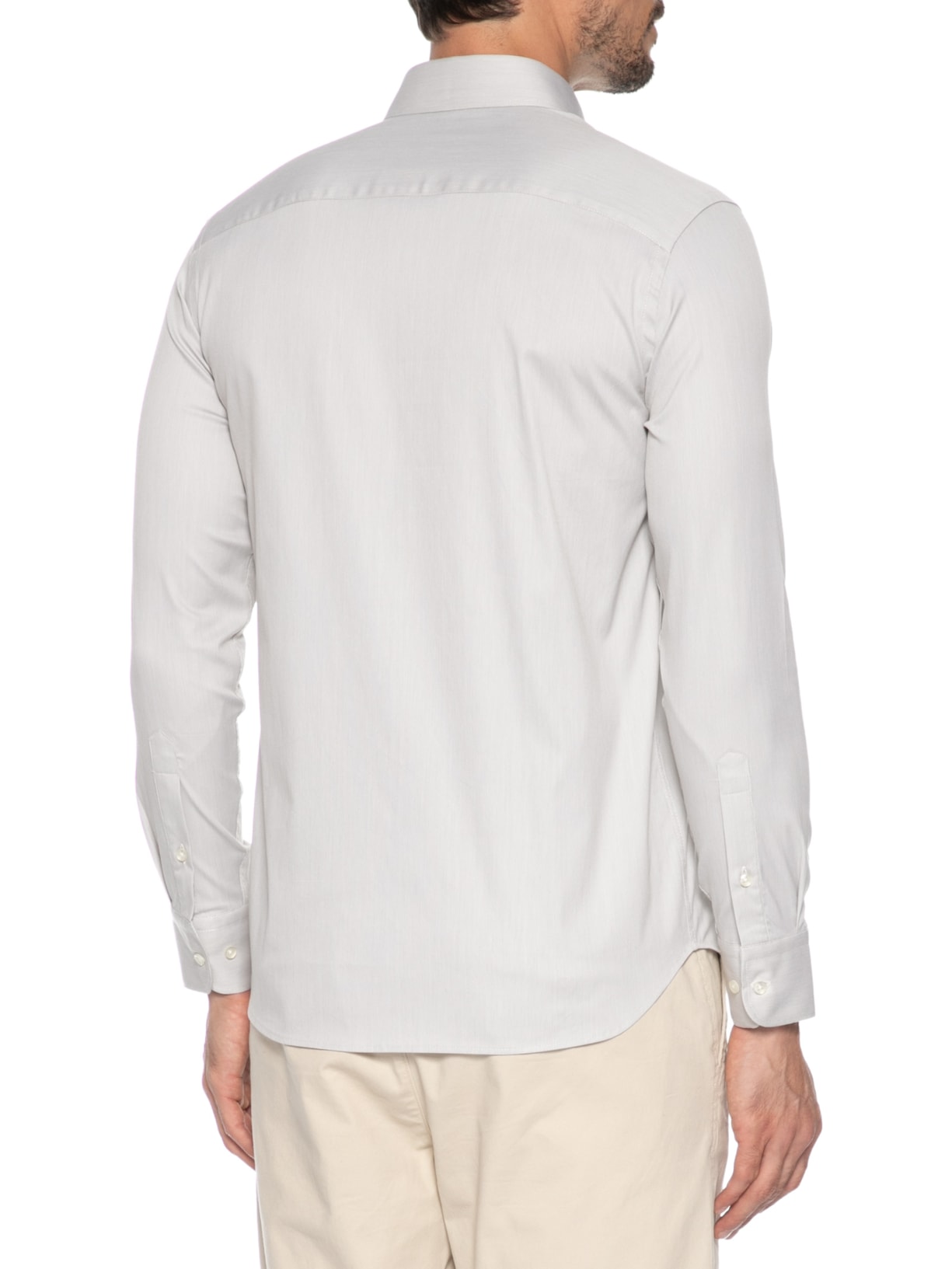 Camisa Masculina Social Soho Algodão Tech Fio Fustão Branco Paramount Alfaiataria