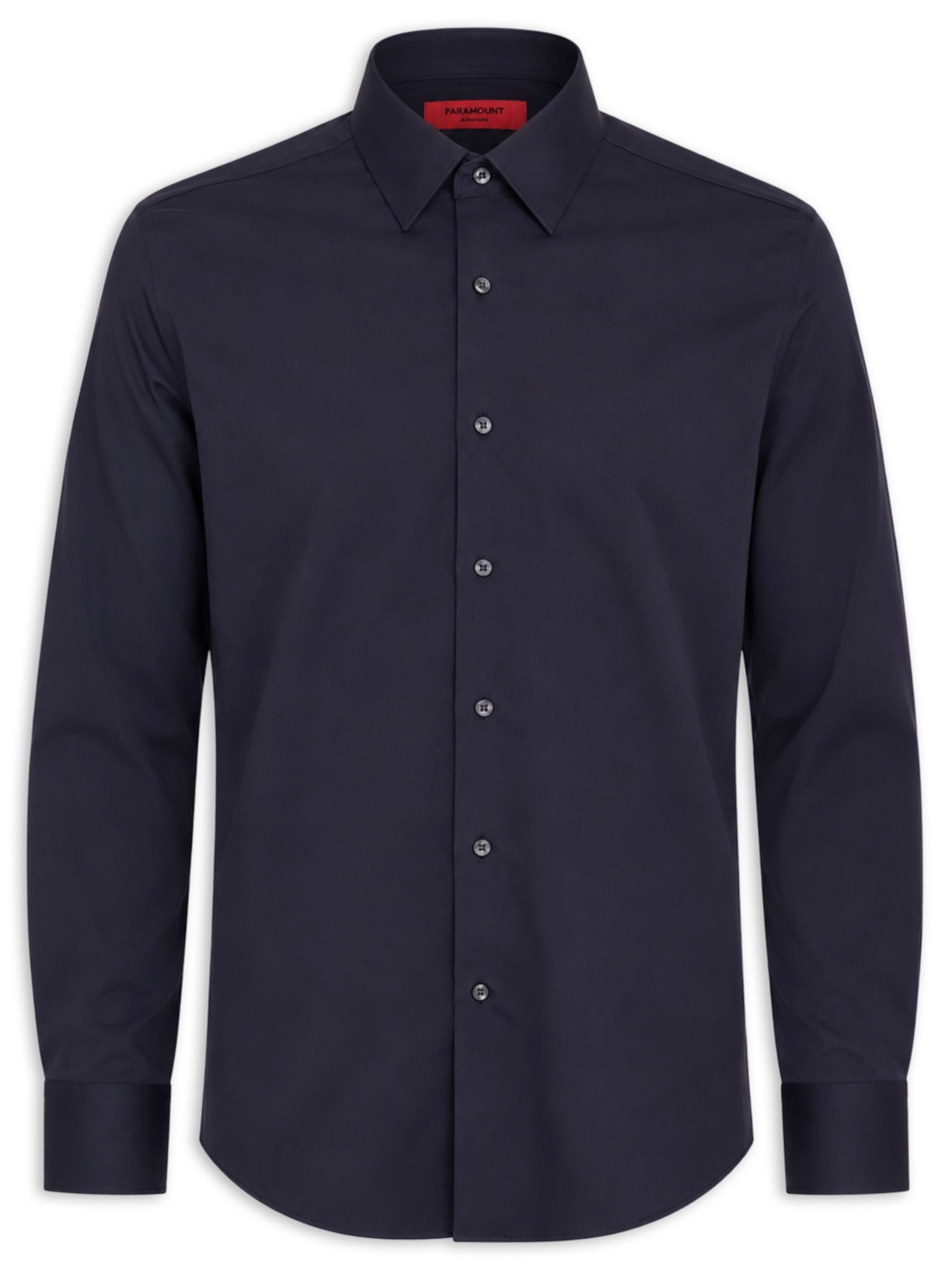 Camisa Masculina Social Soho Algodão Tech Lisa Azul Paramount Alfaiataria