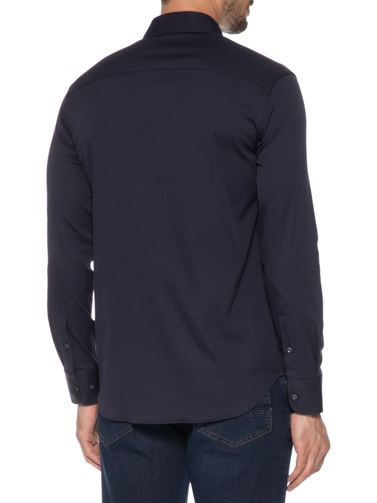 Camisa Masculina Social Soho Algodão Tech Lisa Azul Paramount Alfaiataria