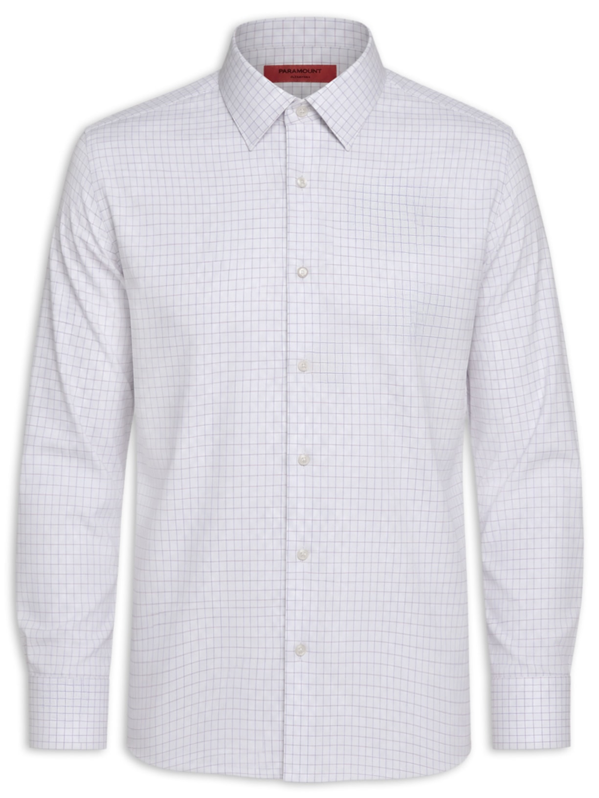 Camisa Masculina Social Soho Algodão Tech Wine Branco Paramount Alfaiataria