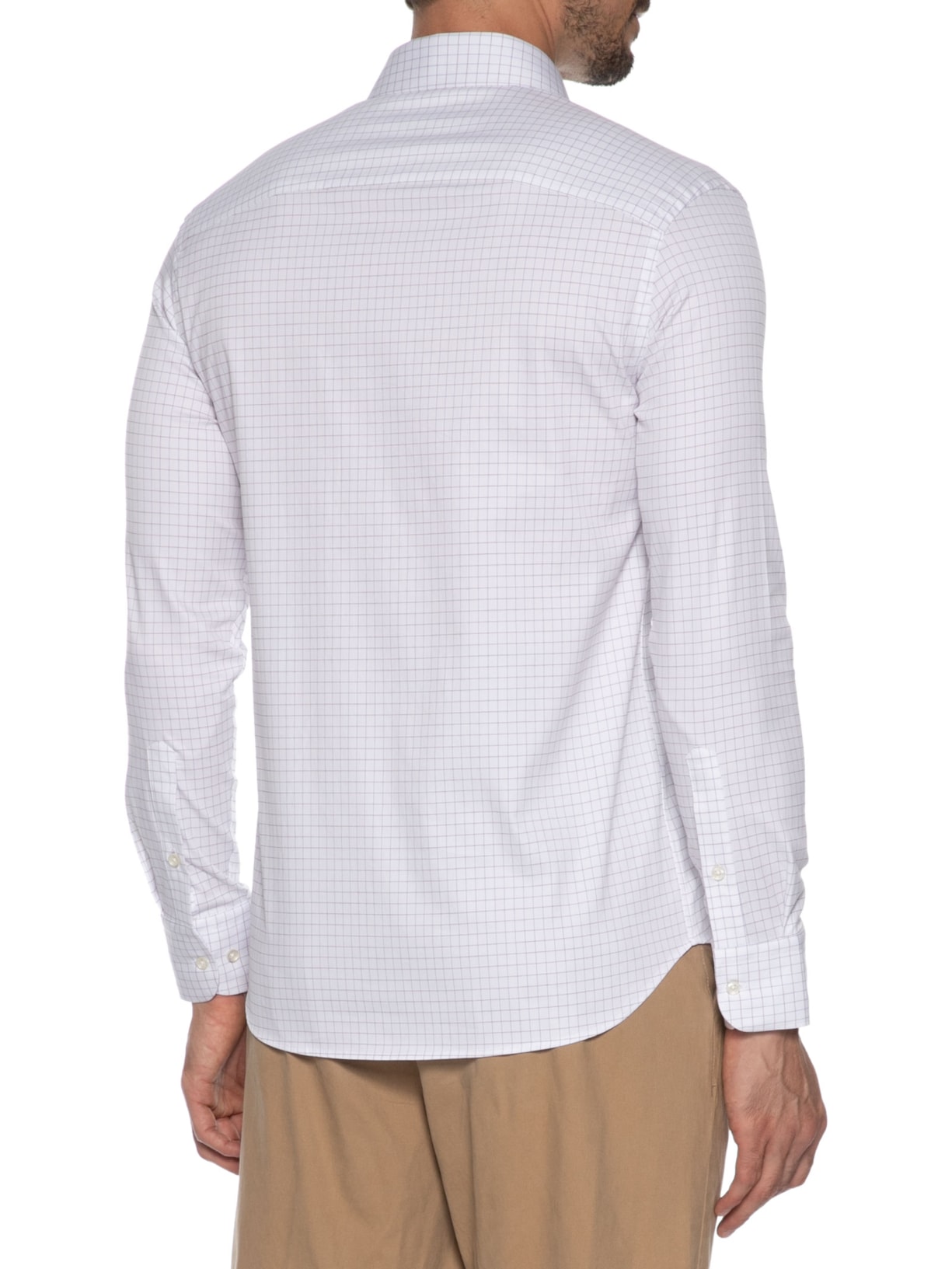Camisa Masculina Social Soho Algodão Tech Wine Branco Paramount Alfaiataria
