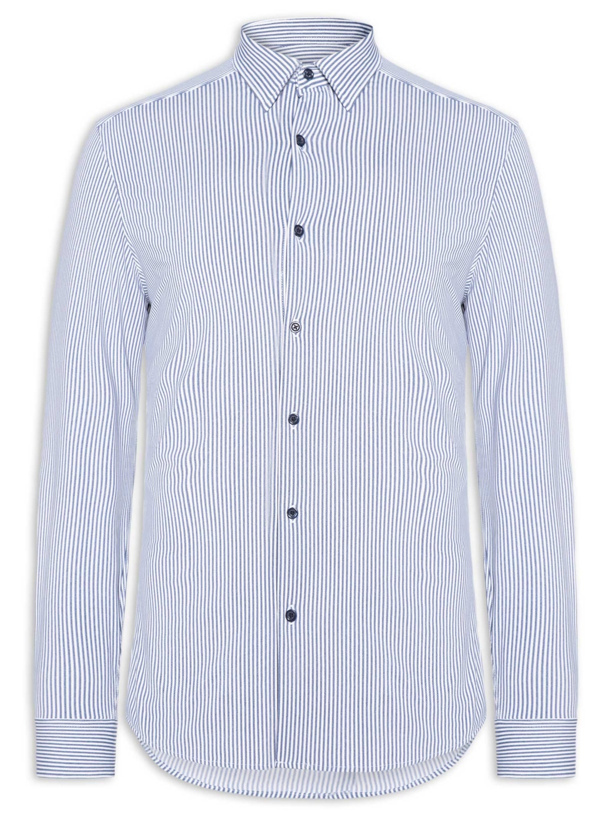 Camisa Masculina Social Tech Azul '2 Essential