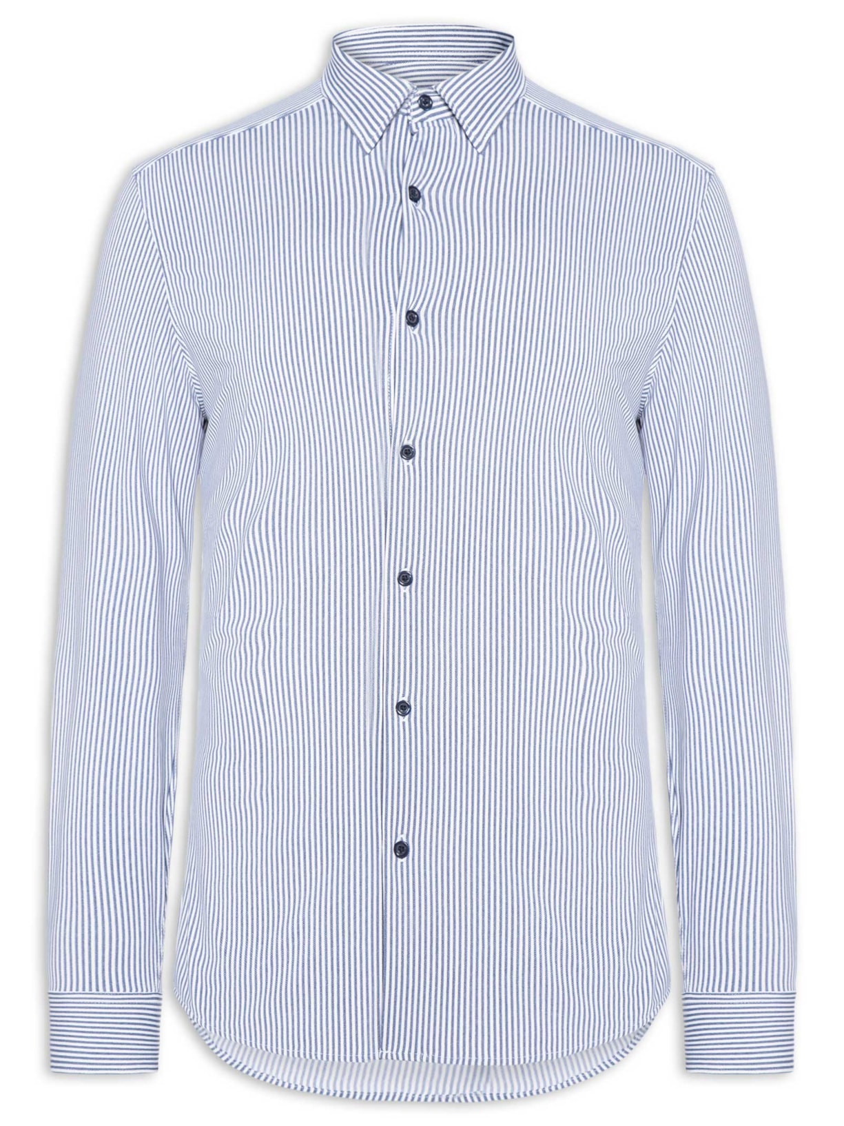 Camisa Masculina Social Tech Azul '2 Essential
