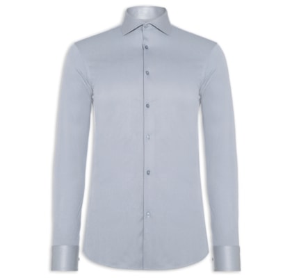 Camisa Masculina Social Tecnologica Manga Longa - Azul