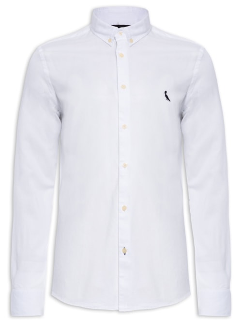 Camisa Masculina Sport Oxford - Branco