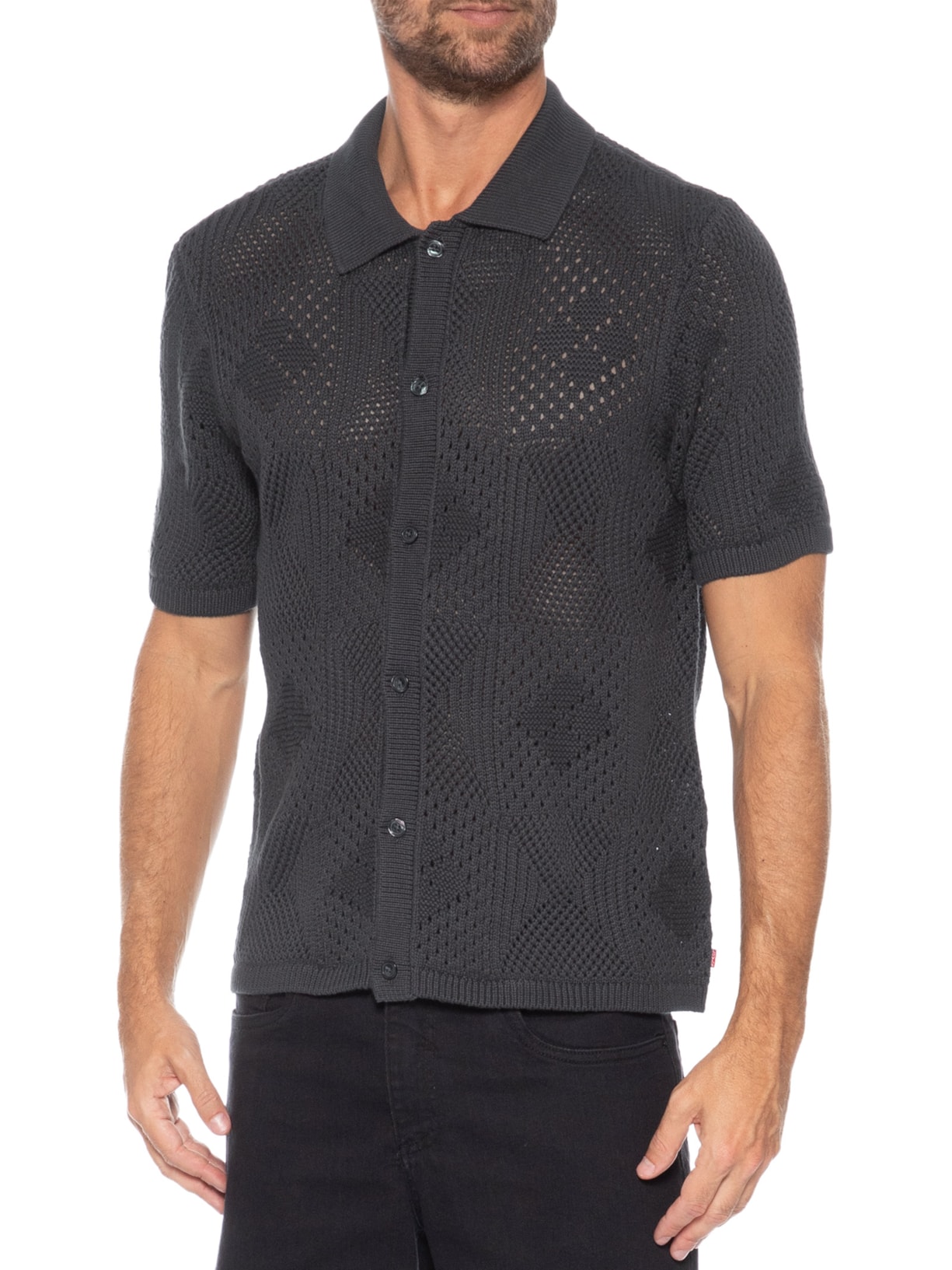 Camisa Masculina Standard Fit Sweater Camp Preto Levi's