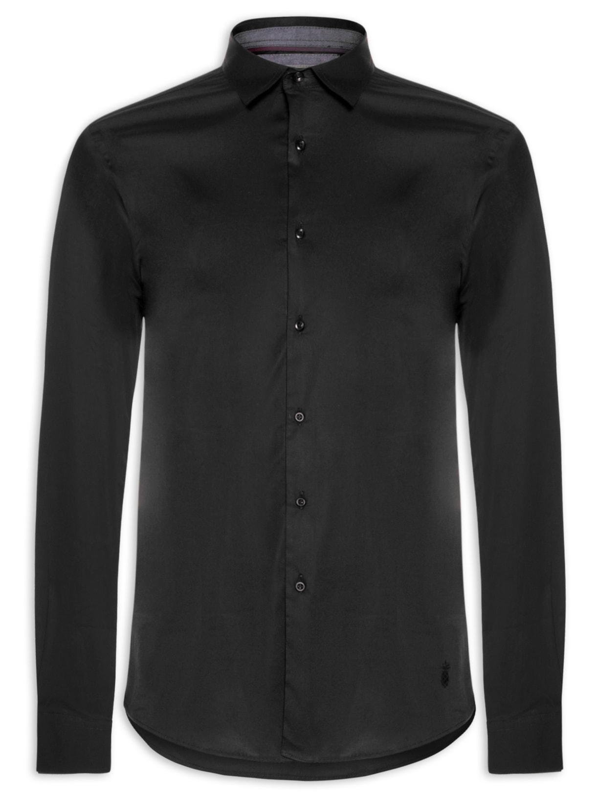 Camisa Masculina Stretch Fio 60 - Preto