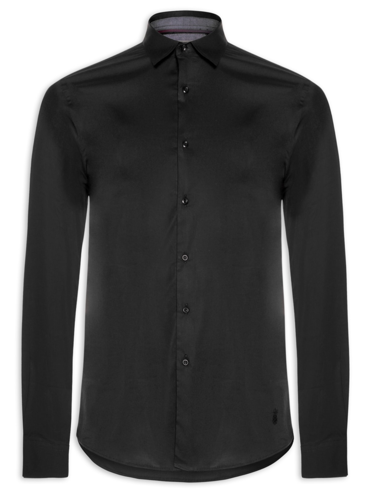Camisa Masculina Stretch Fio 60 - Preto