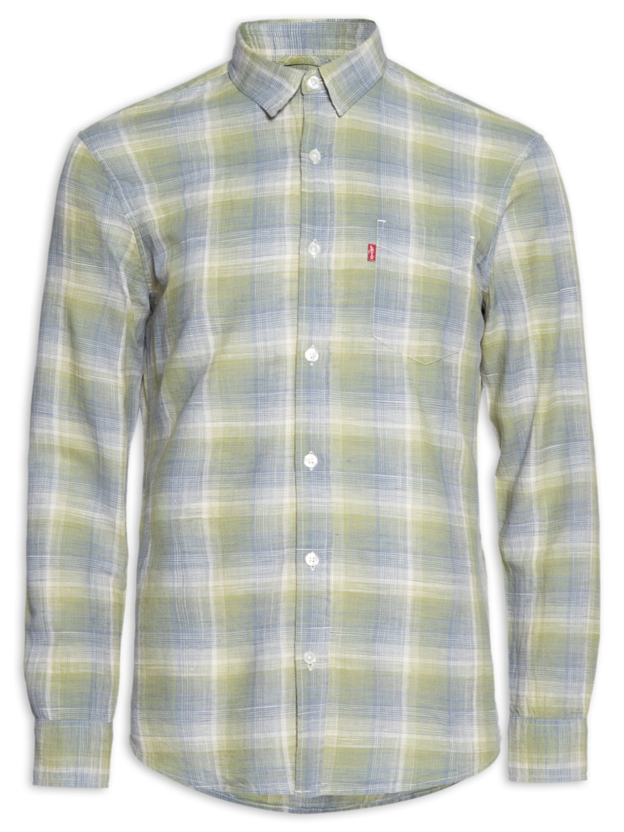 Camisa Masculina Sunset Classic Fit Xadrez com Bolsos - Verde