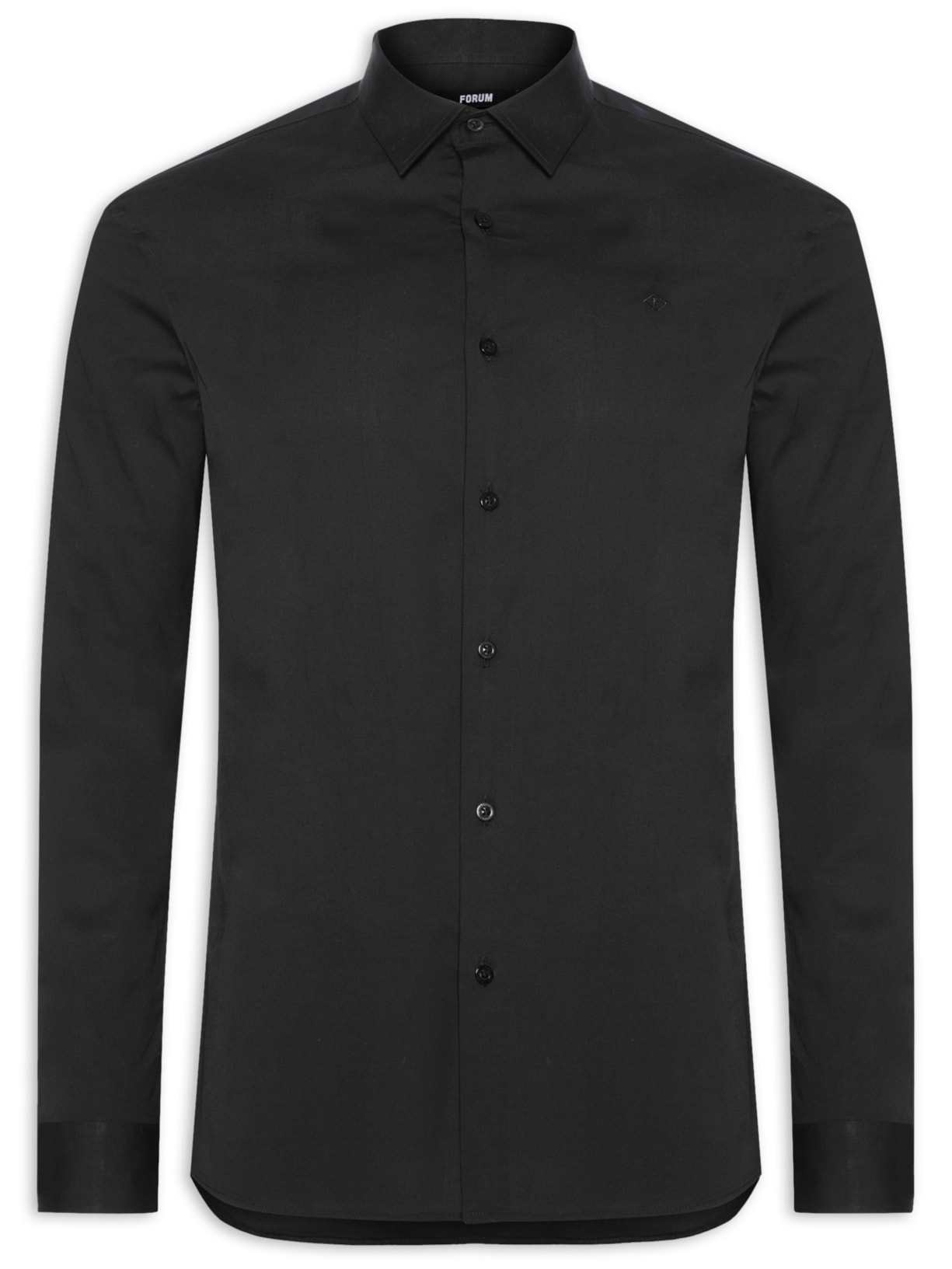 Camisa Masculina Super Slim Fit - Preto