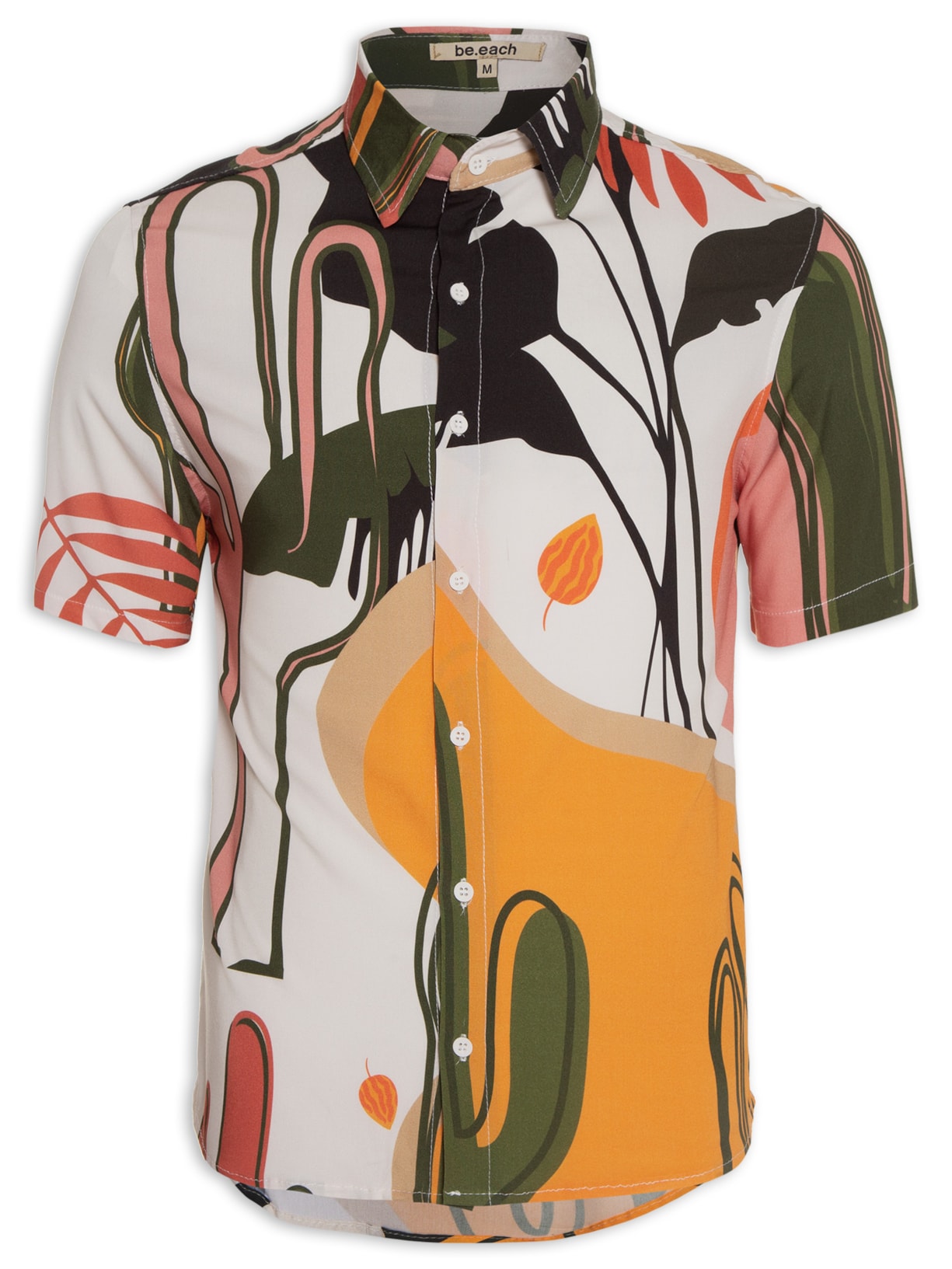 Camisa Masculina Tabatinga Estampa Cactus - Off White