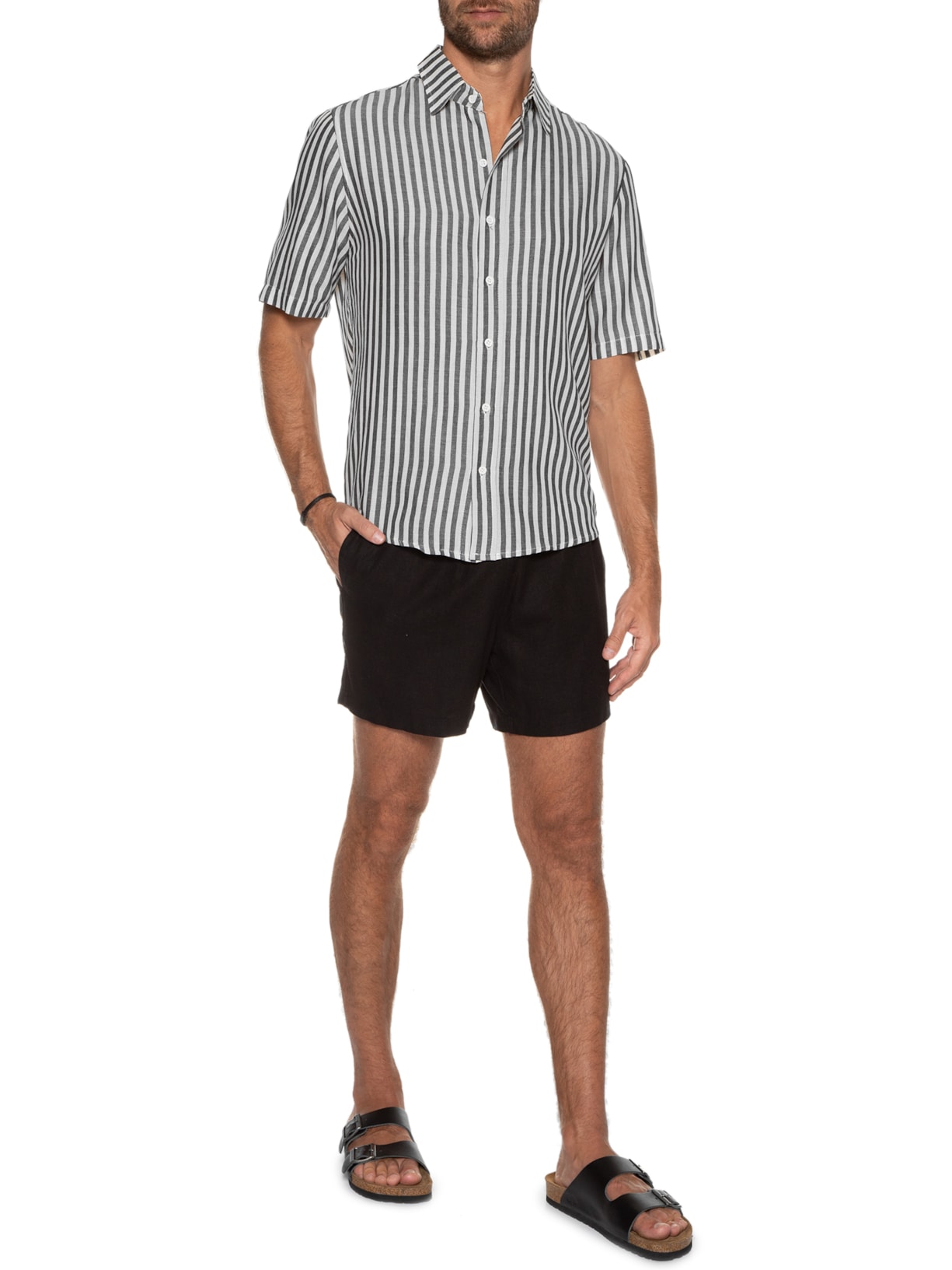 Camisa Masculina Tabatinga Ginga Preto Be.each