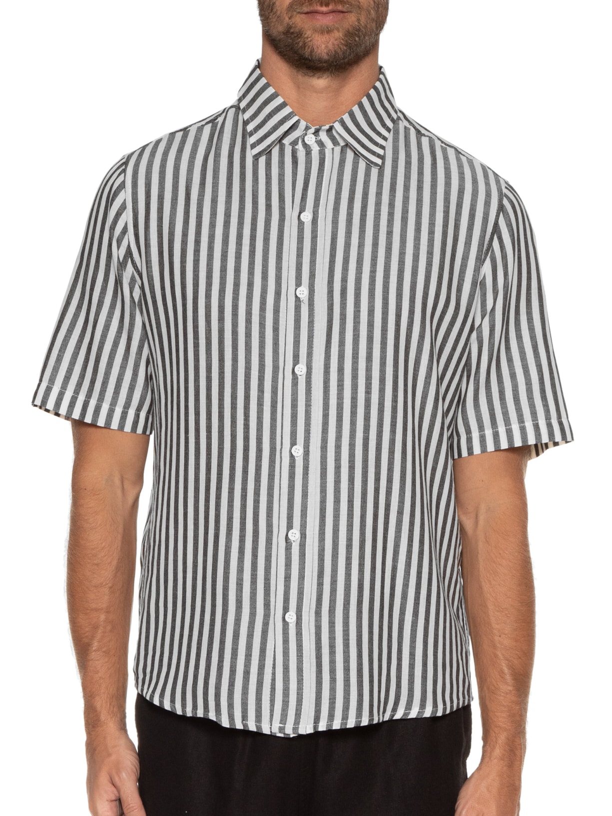 Camisa Masculina Tabatinga Ginga Preto Be.each