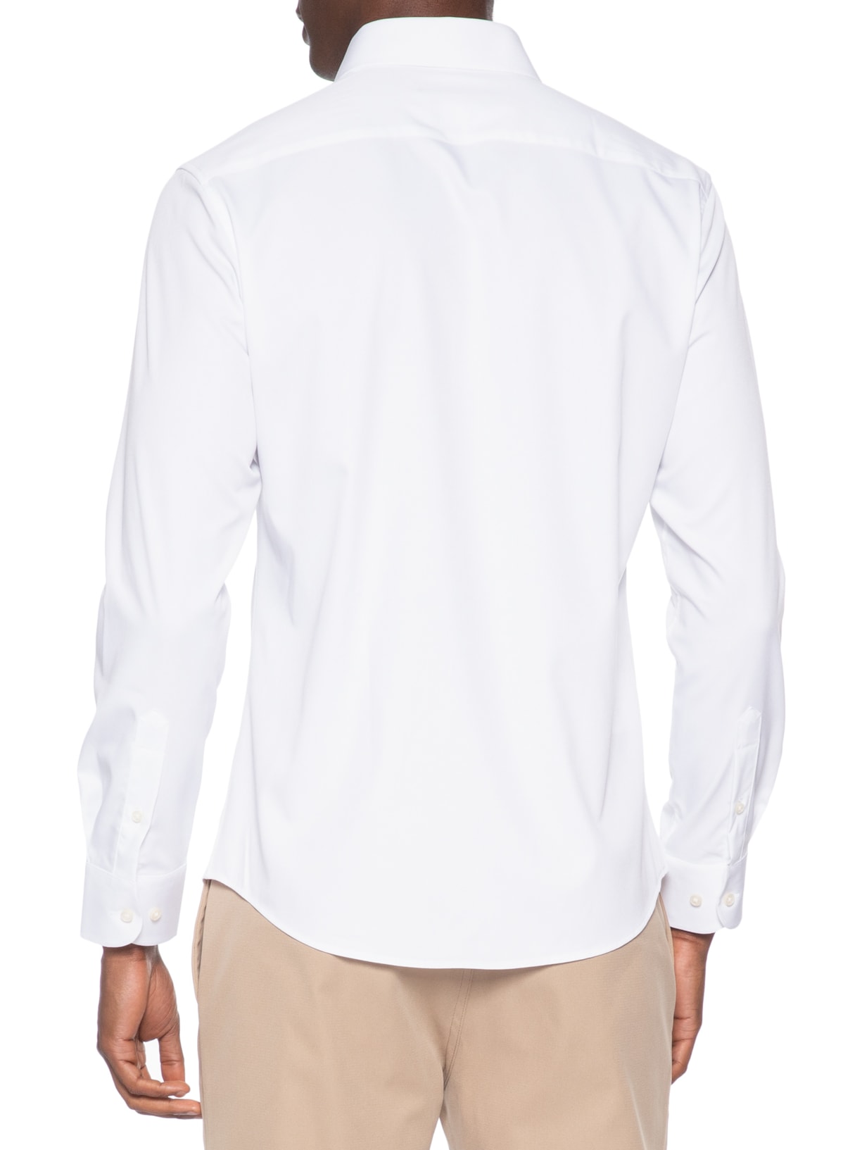 Camisa Masculina Tech Fibra De Bambu Slim Fit Branco '2 Essential