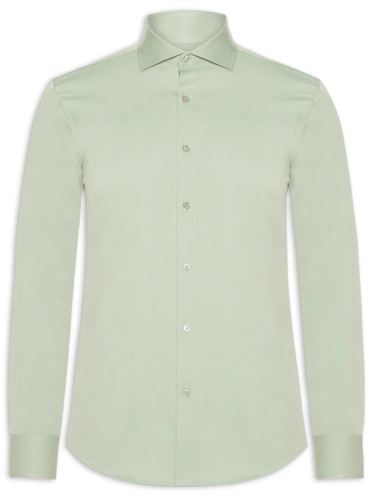 Camisa Masculina Tech Fibra De Bambu Slim Fit Verde '2 Essential