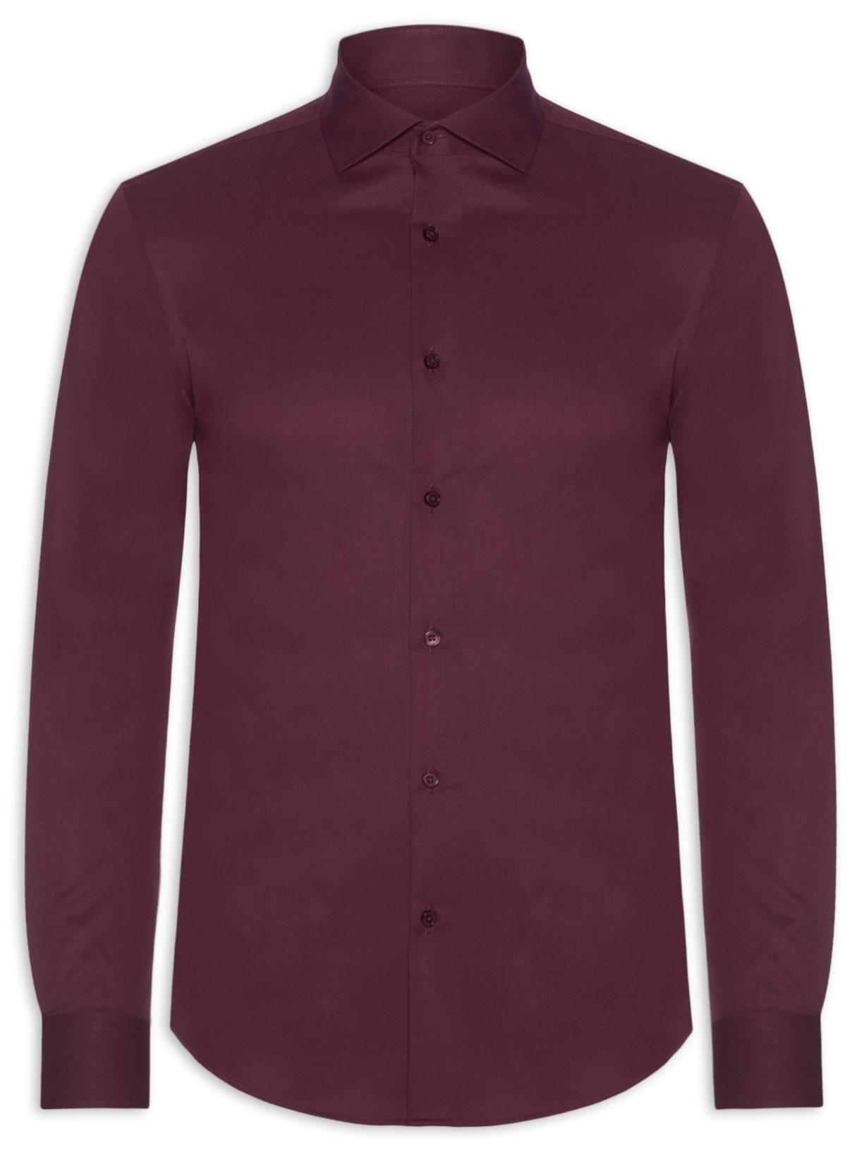 Camisa Masculina Tech Fibra De Bambu Slim Fit - Vermelho