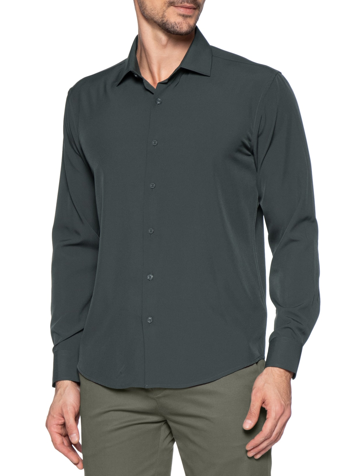 Camisa Masculina Tech Line Smart Move Cinza '2 Essential