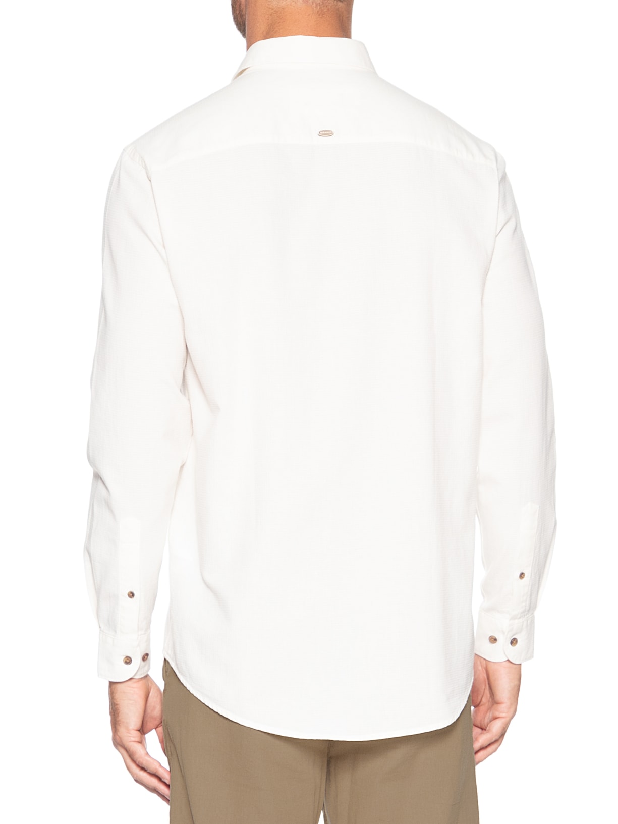 Camisa Masculina Textura Quadriculada Mini Branco Aramis