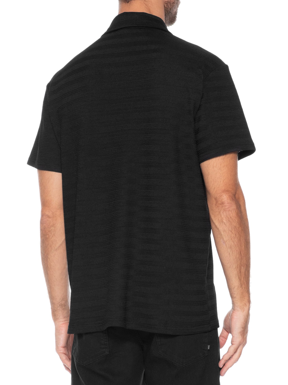 Camisa Masculina Texturizada Preto Basiq Men