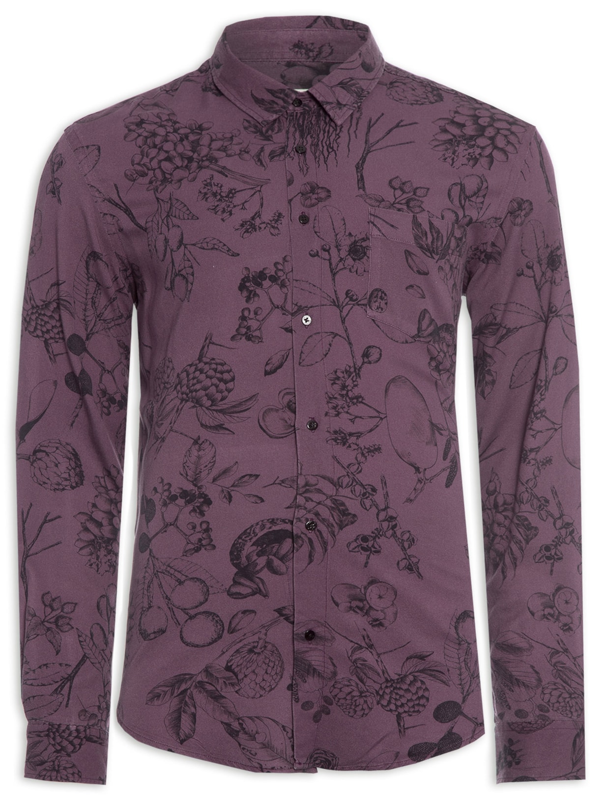 Camisa Masculina Toile Buriti E-Fabrics - Roxo