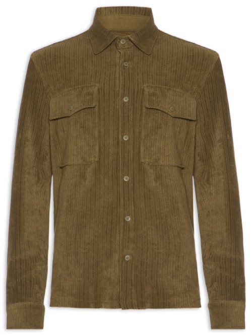 Camisa Masculina Towelling Rib - Marrom