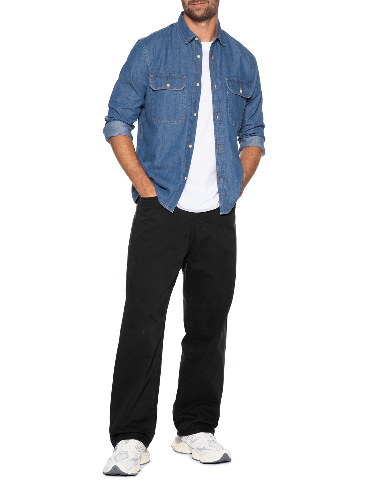 Camisa Masculina Travis Jeans Azul Jack & Jones