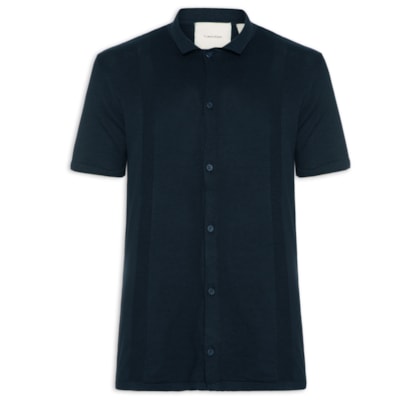 Camisa Masculina Tricô Stripes - Azul