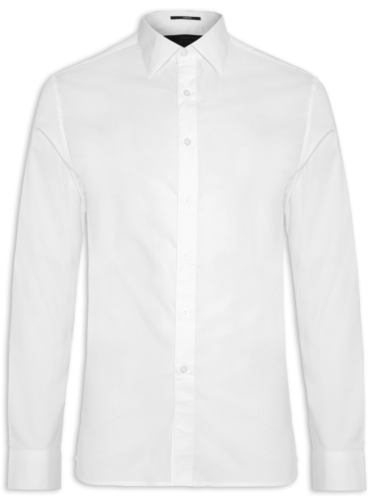 Camisa Masculina Tricoline Ly Slim Italian - Branco